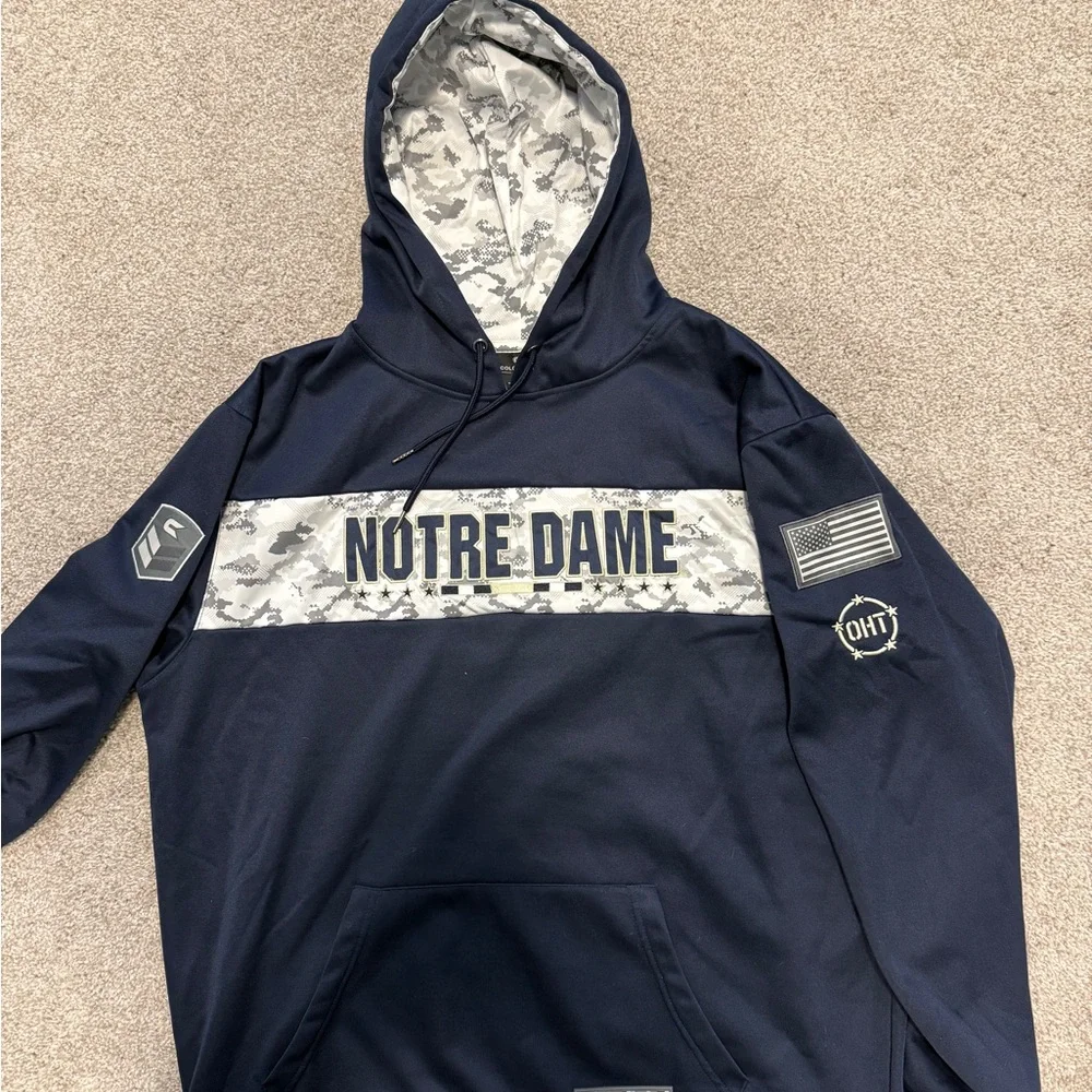 Colosseum Navy and Gray Notre Dame Hoodie - Picture 1 of 3